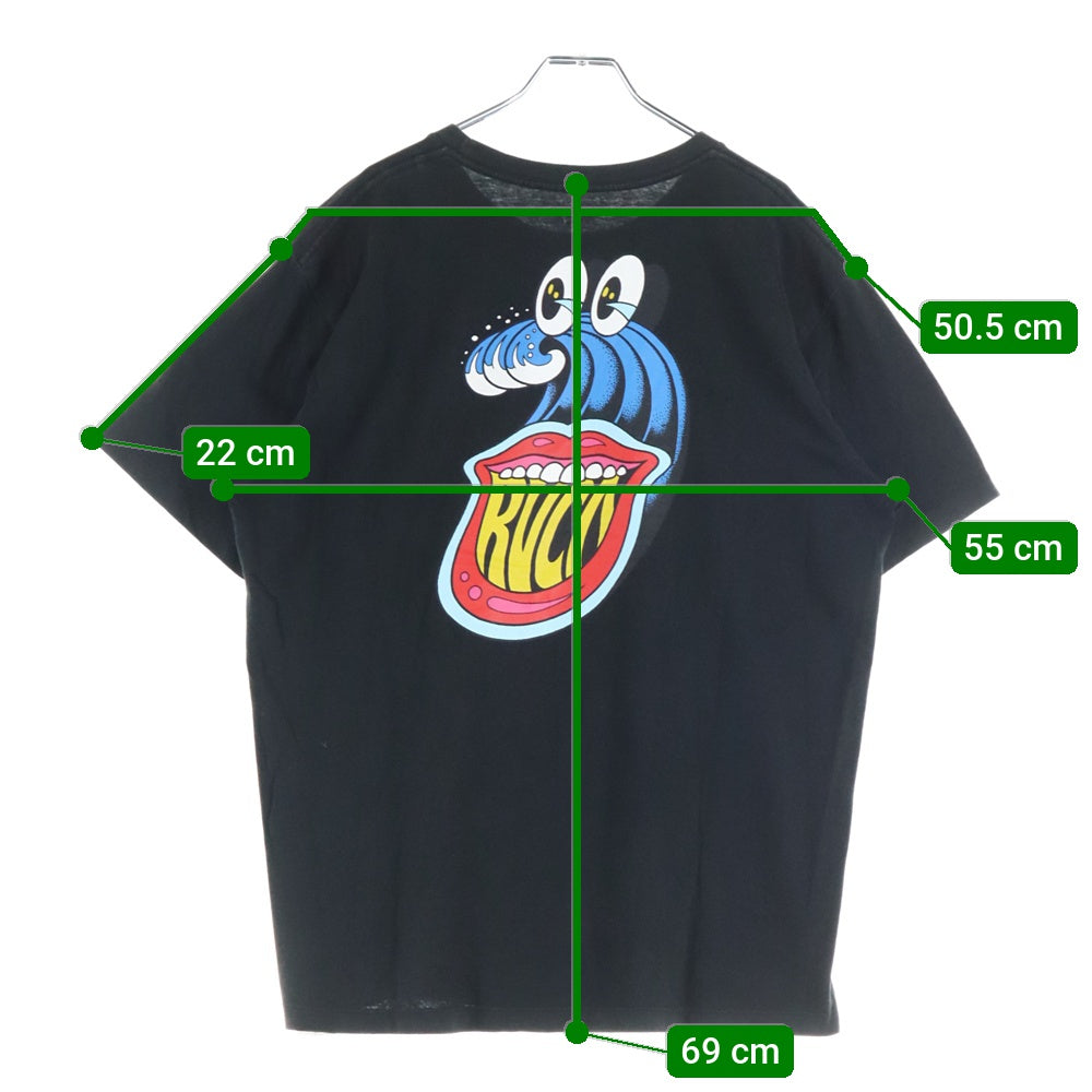 RVCA(ルーカ) リップロゴ Tシャツ 半袖カットソー ブラック