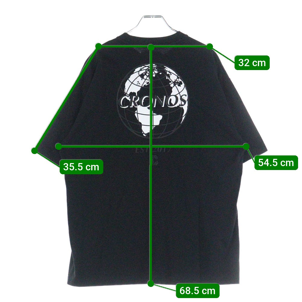 NO BRAND(ノーブランド) CRONOS クロノス Tシャツ 半袖カットソー ブラック C04-TS-2515ST