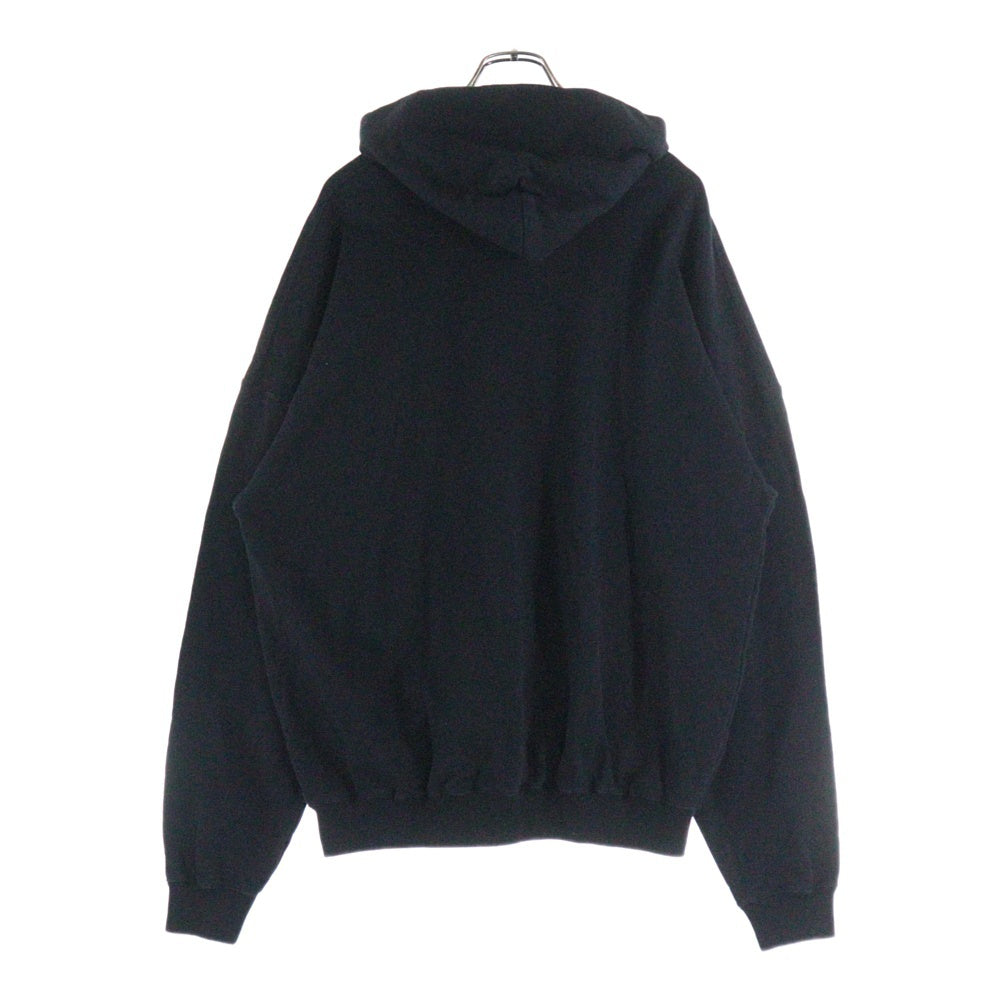 NO BRAND(ノーブランド) GINRHYMES ロゴプリント フーデッド スウェットパーカー ブラック