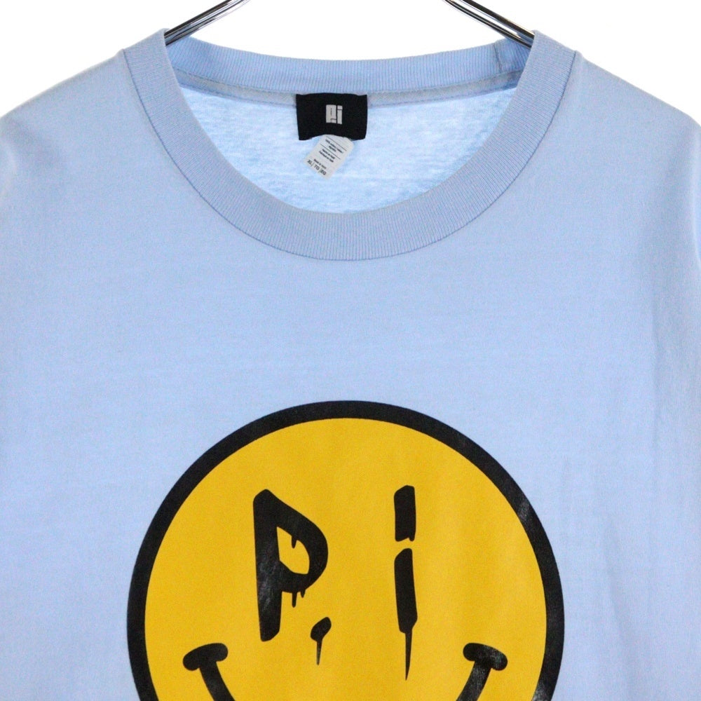 NO BRAND(ノーブランド) P.i SMILE S/S TEE スマイル Tシャツ 半袖カットソー ブルー