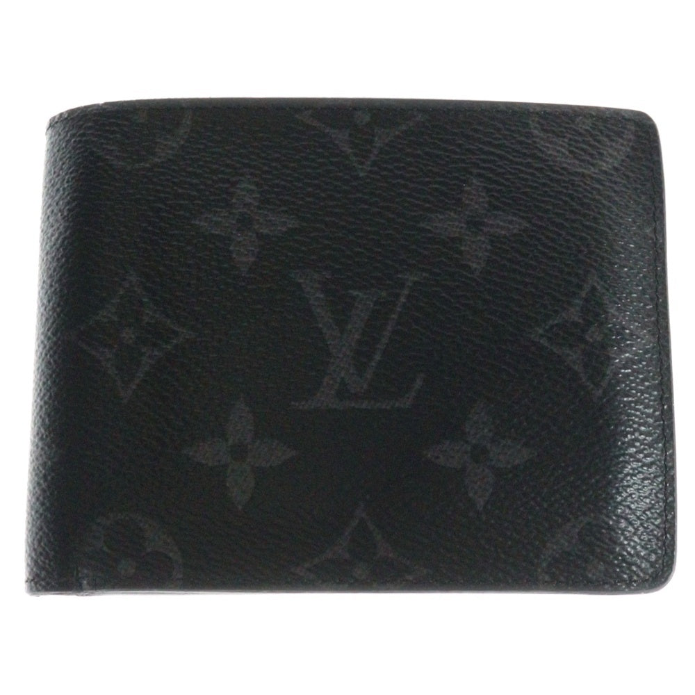 LOUIS VUITTON(ルイヴィトン) ポルトフォイユスレンダー 2つ折りカードケース コンパクトウォレット ブラック M62294 CT4200