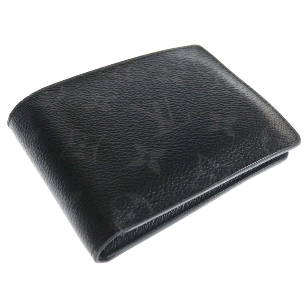 LOUIS VUITTON(ルイヴィトン) ポルトフォイユスレンダー 2つ折りカードケース コンパクトウォレット ブラック M62294 CT4200