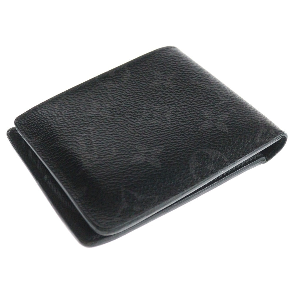 LOUIS VUITTON(ルイヴィトン) ポルトフォイユスレンダー 2つ折りカードケース コンパクトウォレット ブラック M62294 CT4200