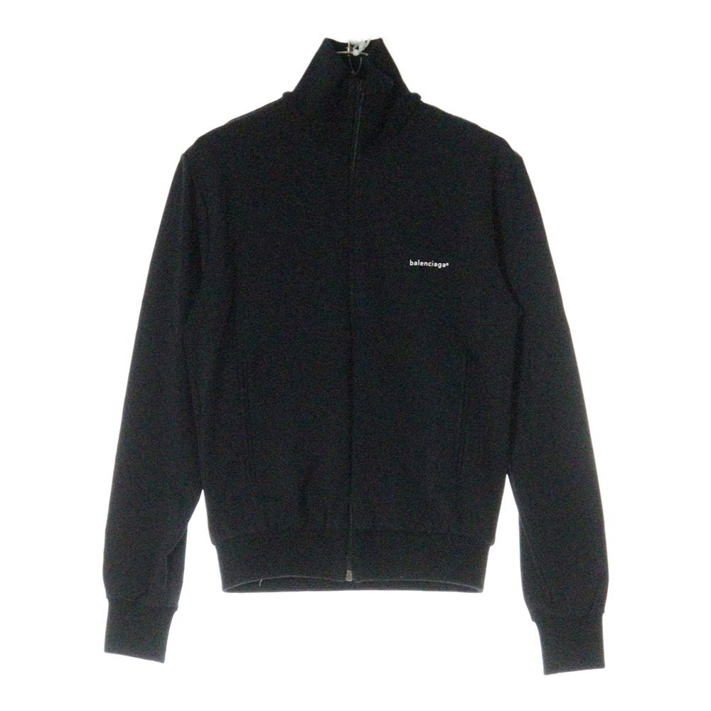 BALENCIAGA(バレンシアガ) 18年 Archetype Logo Track Jacket アーキタイプ スモールロゴ ストレッチジャージー ジップアップ トラックジャケット ブラック 556082