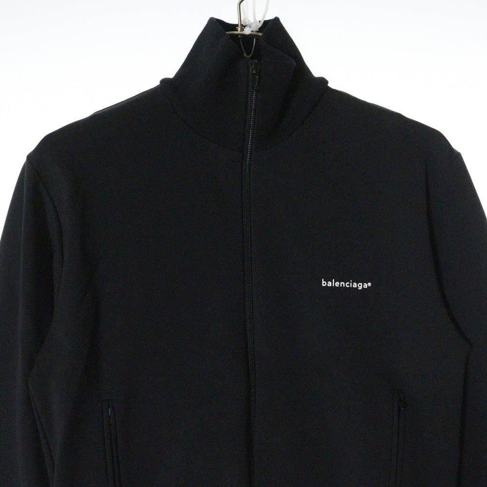 BALENCIAGA(バレンシアガ) 18年 Archetype Logo Track Jacket アーキタイプ スモールロゴ ストレッチジャージー ジップアップ トラックジャケット ブラック 556082