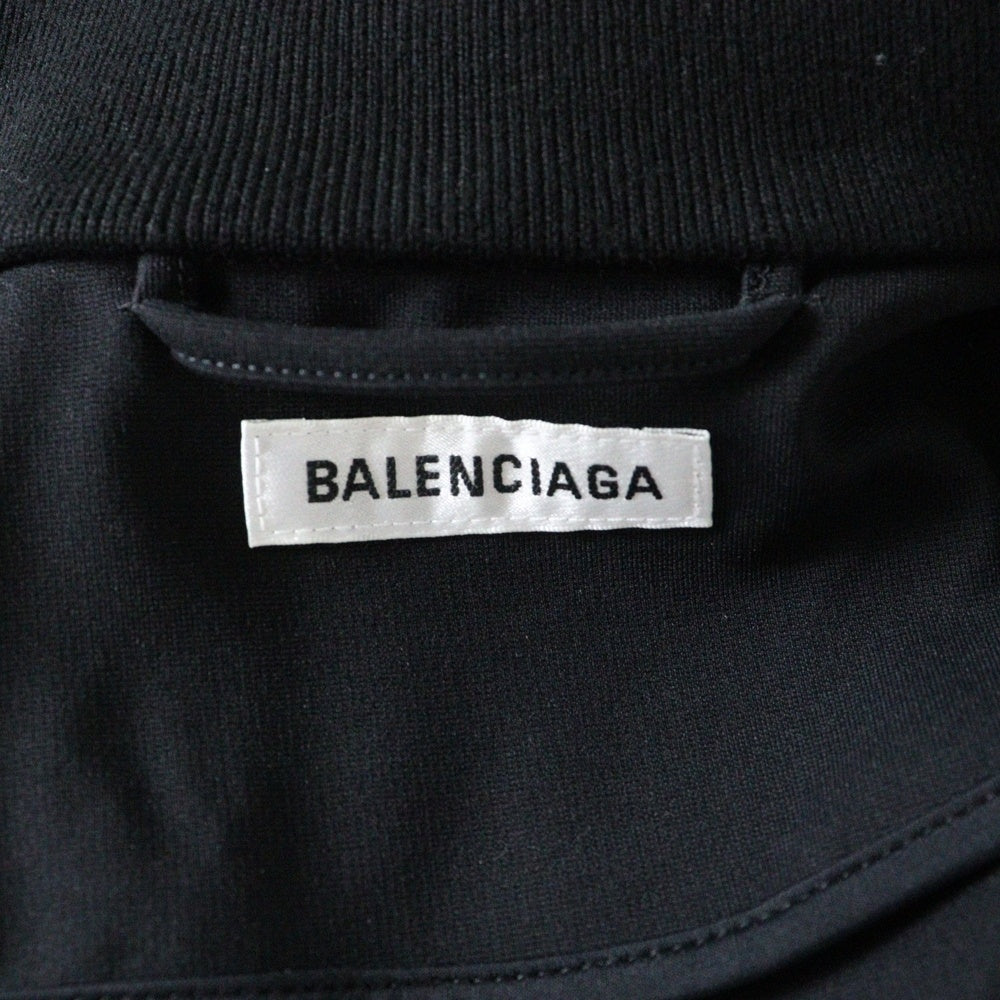 BALENCIAGA(バレンシアガ) 18年 Archetype Logo Track Jacket アーキタイプ スモールロゴ ストレッチジャージー ジップアップ トラックジャケット ブラック 556082