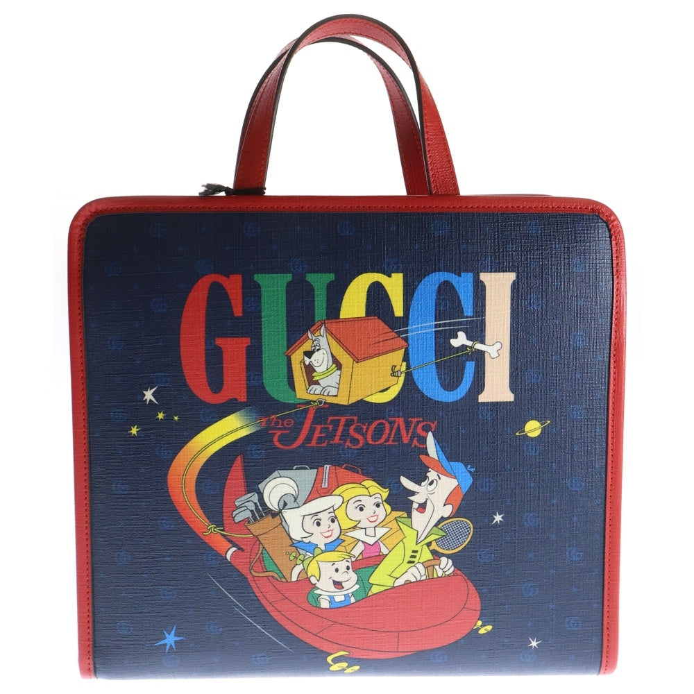 GUCCI(グッチ) ×The Jetsons GGスプリーム ジェットソンズ ハンドバッグ ネイビー 605614