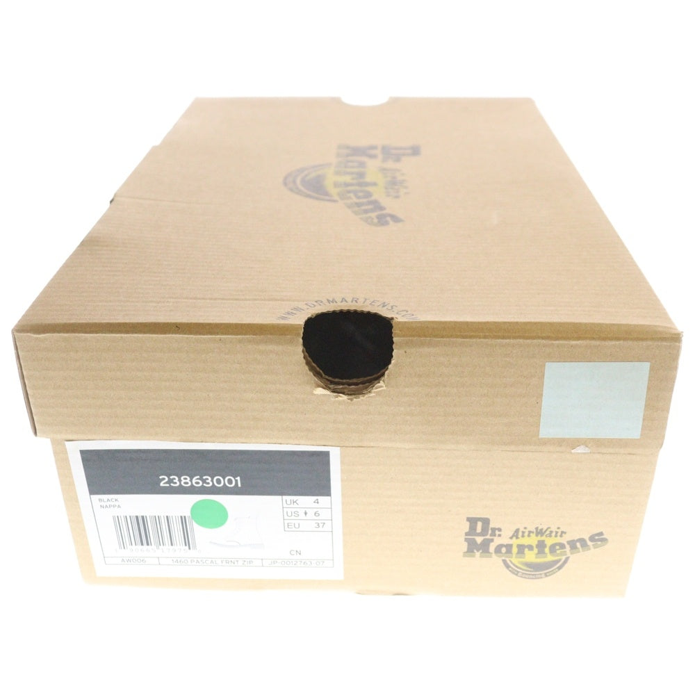 Dr.Martens(ドクターマーチン) 1460-8EYE PASCAL FRONT ZIP フロントジップ 8ホール ハイカットレザーブーツ ブラック 23863001