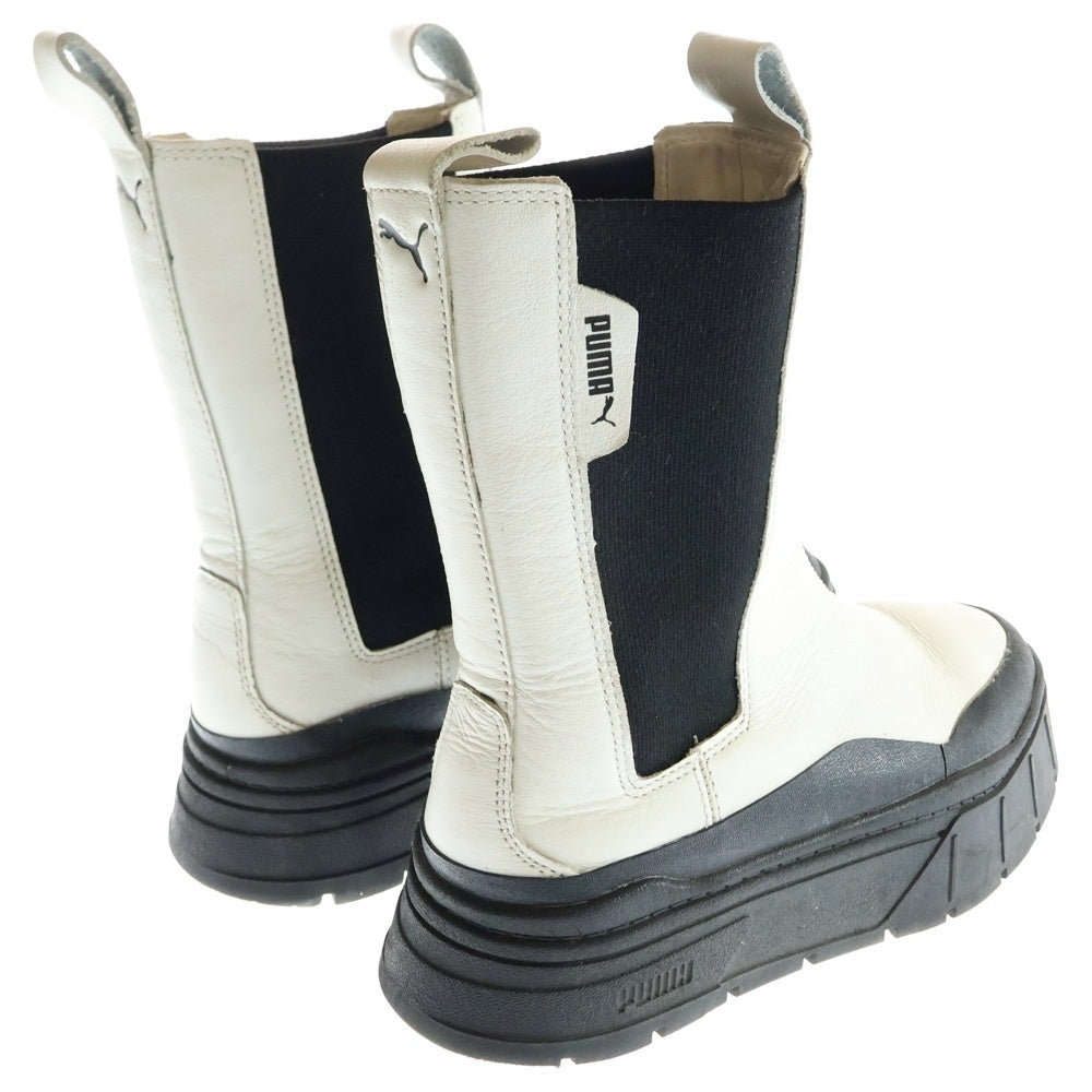 PUMA(プーマ) MAYZE STACK CHELSEA WNS VAPOROUS GRAY 22FA-I ウィメンズ サイドゴア ハイカットブーツ ホワイト/ブラック US6.5/23.0cm 386272-01