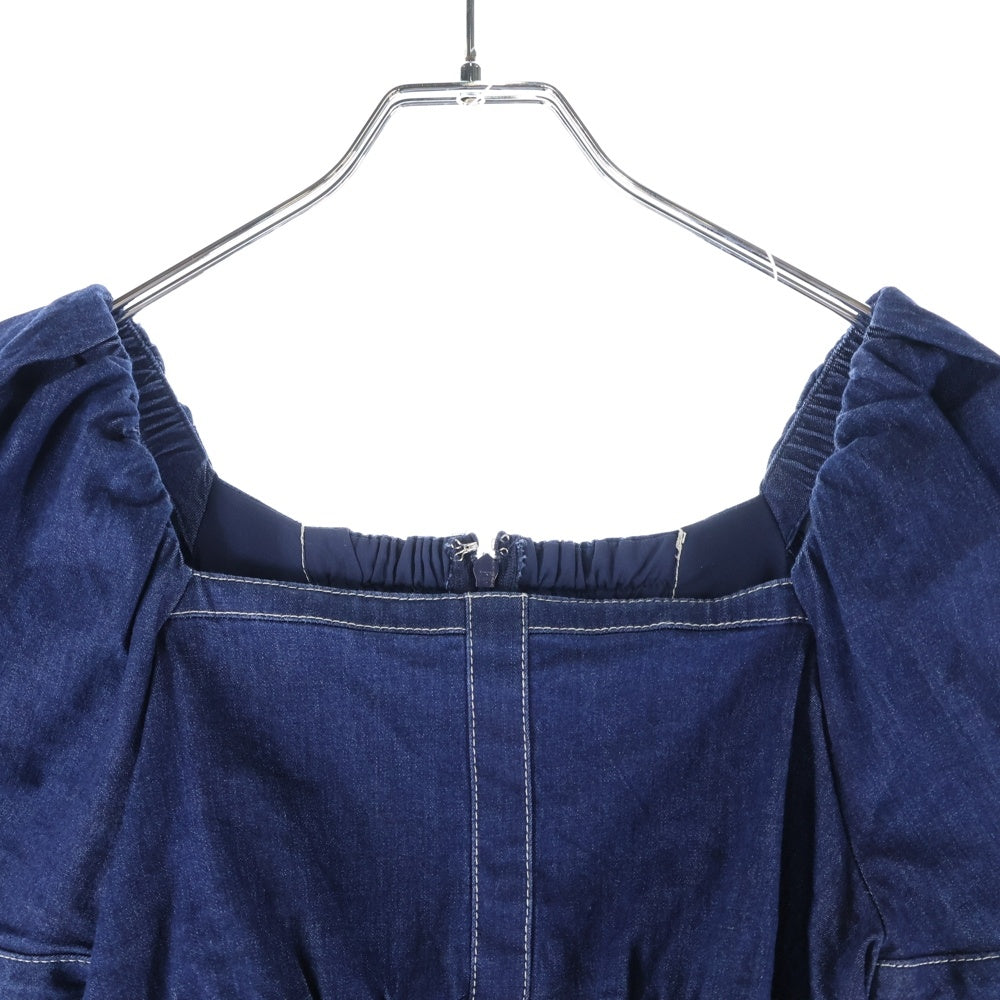 Her lip to(ハーリップトゥ) Eze Puff-Sleeve Denim Dress 半袖 デニムドレス インディゴ