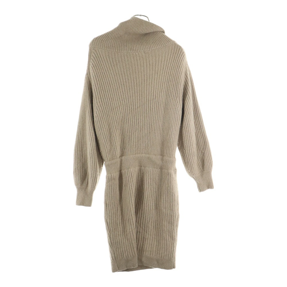 Her lip to(ハーリップトゥ) Half Zip Knit Mini Dress ハーフジップ ニットドレス ベージュ レディース