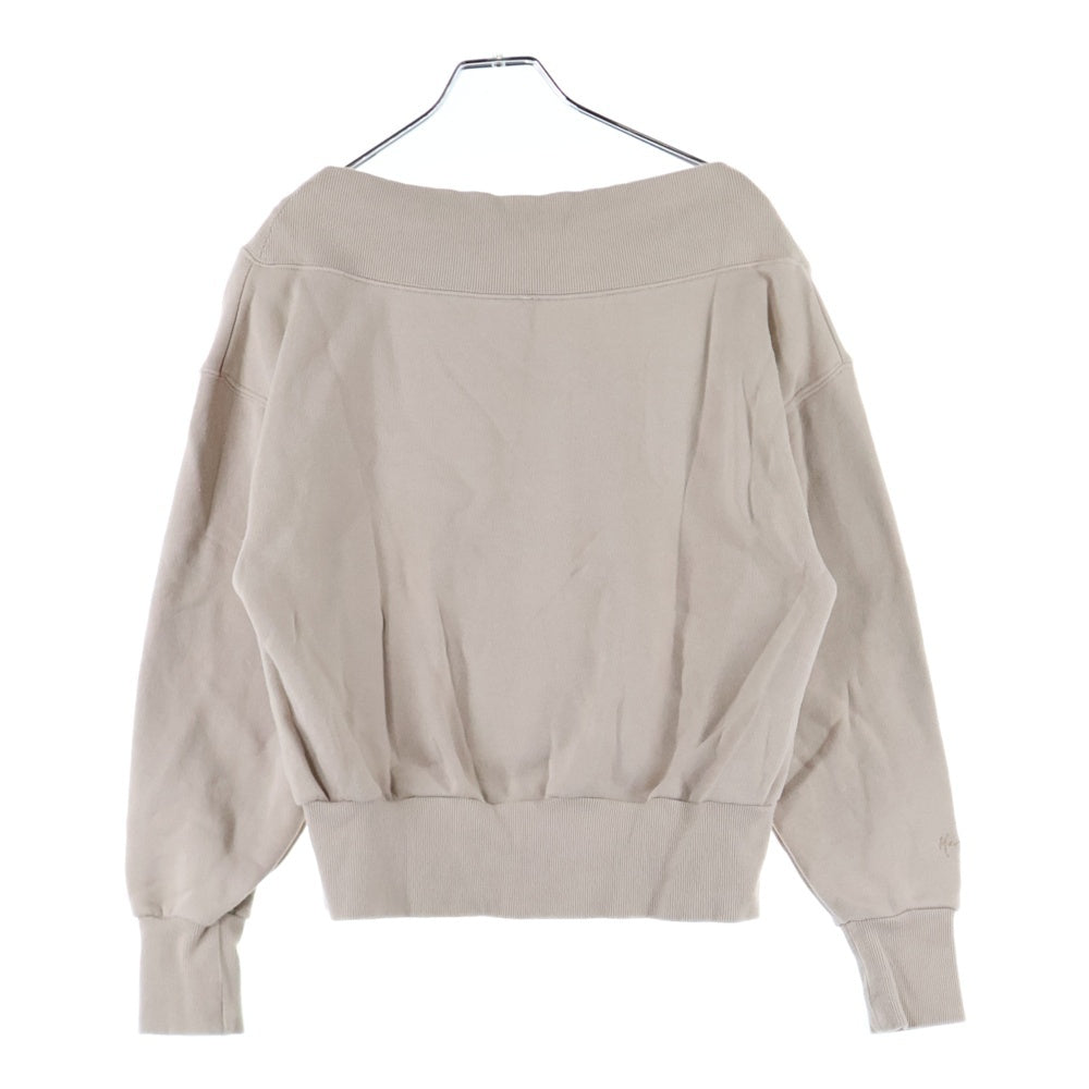 NO BRAND(ノーブランド) Her lip to Off The Shoulder Pullover オフショルダー プルオーバースウェット ベージュ