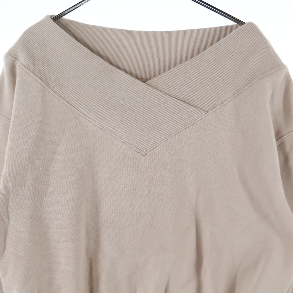 NO BRAND(ノーブランド) Her lip to Off The Shoulder Pullover オフショルダー プルオーバースウェット ベージュ