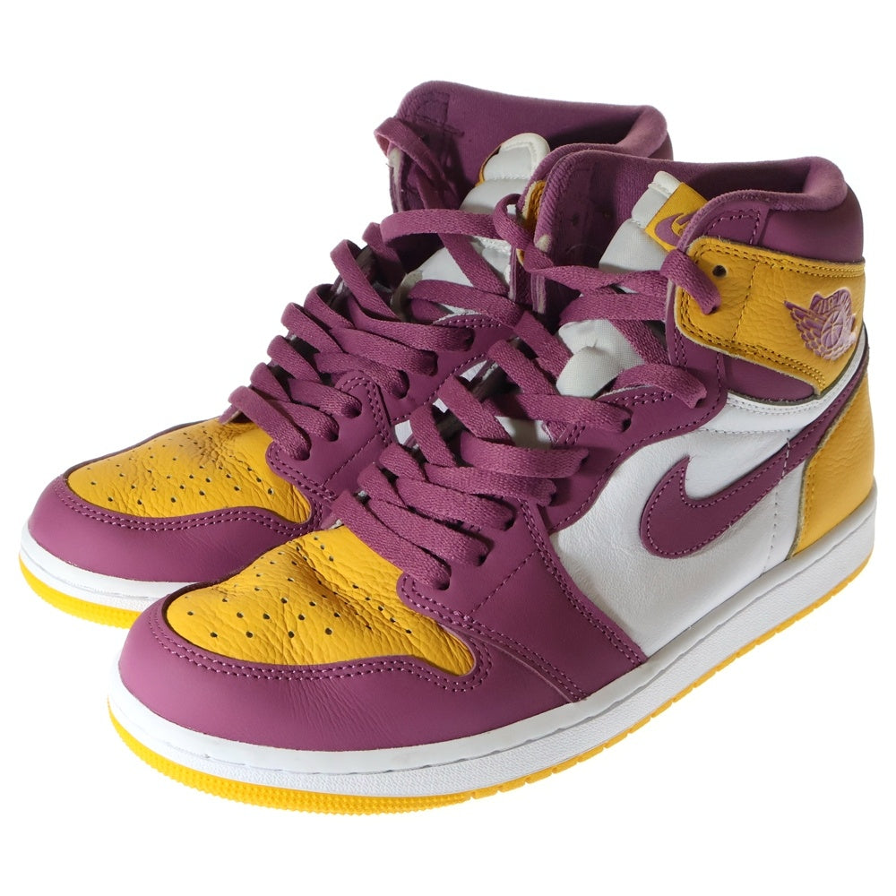 NIKE(ナイキ) AIR JORDAN 1 RETRO HIGH OG Brotherhood エアジョーダン レトロ ブラザーフッド ハイカットスニーカー イエロー/パープル US9/27.0cm 555088-706
