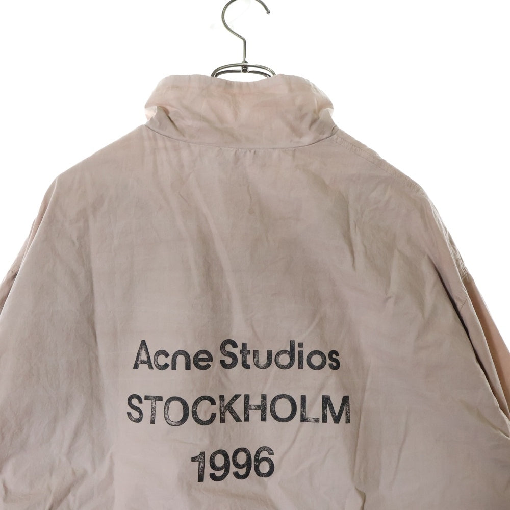 Acne Studios(アクネ ストゥディオズ) 23AW LOGO ZIPPER JACKET バックロゴ ジップジャケット ピンク FN-MN-OUTW000996