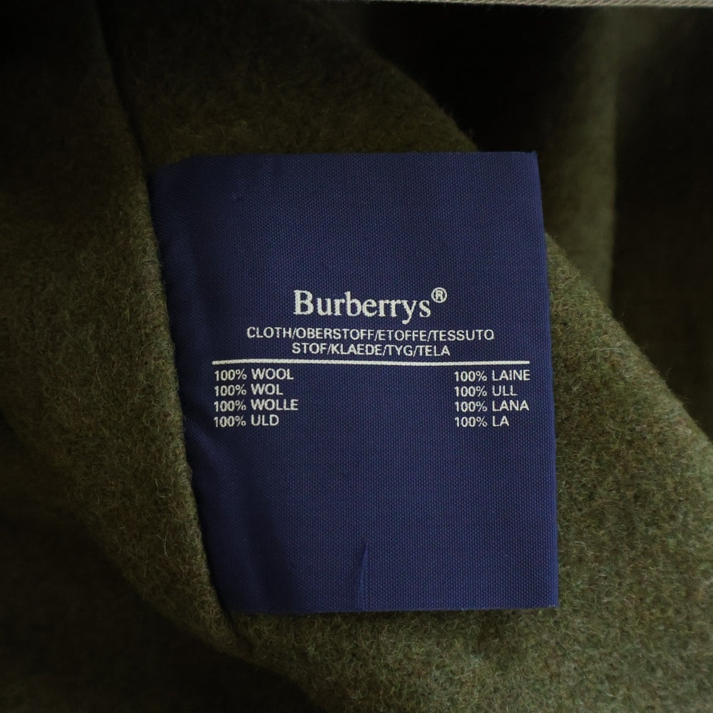 BURBERRYS(バーバリーズ) 90S-00S USA製 裏地ノヴァチェック柄 ウールライナー付 ロング ステンカラーコート カーキ