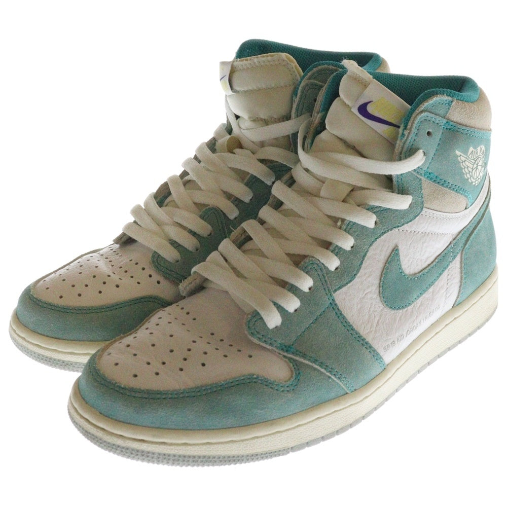 NIKE(ナイキ) AIR JORDAN 1 RETRO HIGH OG TURBO GREEN エアジョーダン1 ターボグリーン ハイカットスニーカー ホワイト/ライトブルー US10/28.0cm 555088-311
