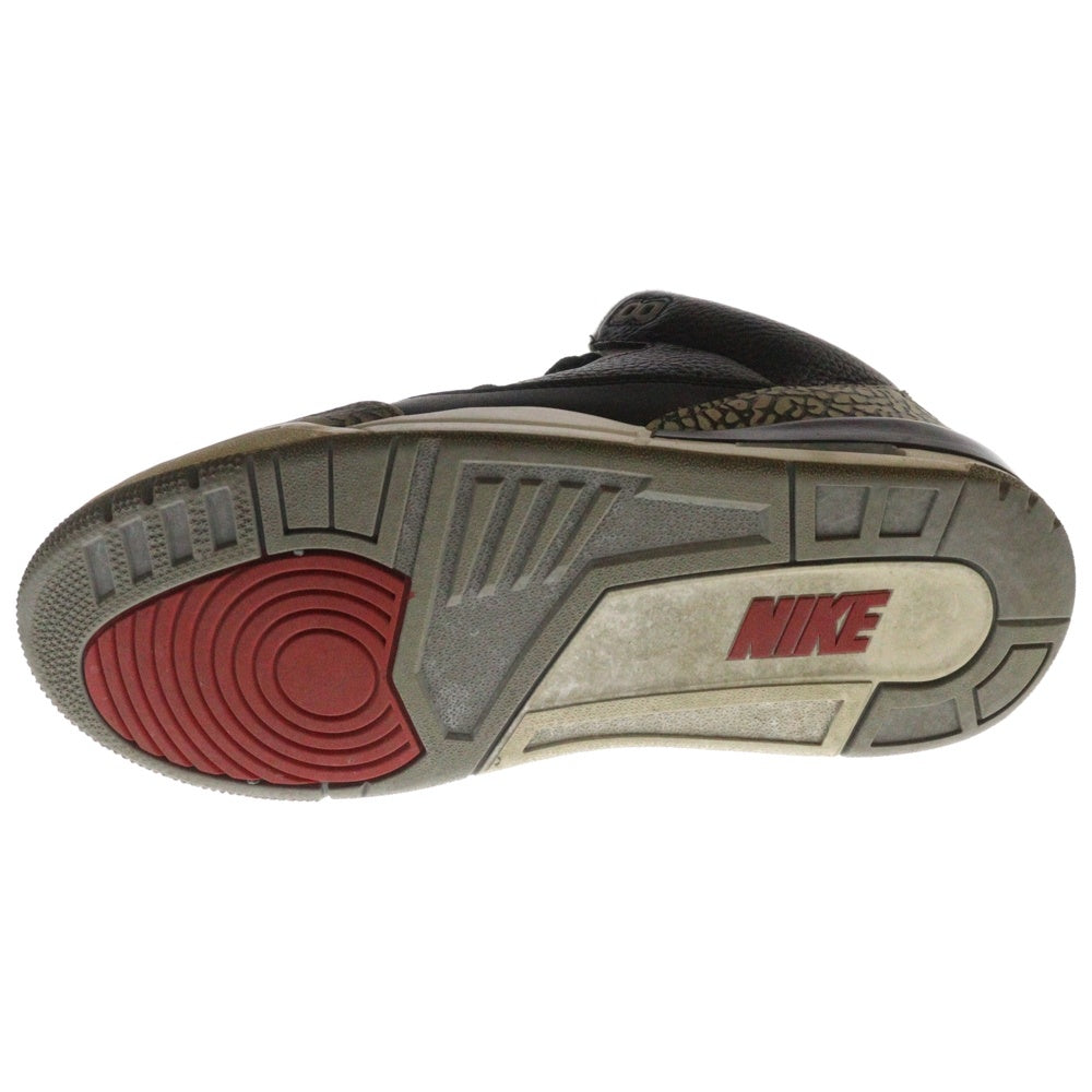 NIKE(ナイキ) AIR JORDAN 3 RETRO OG BLACK CEMENT エアジョーダン レトロ ブラックセメント ハイカットスニーカー ブラック/レッド US10/28.0cm 854262-001