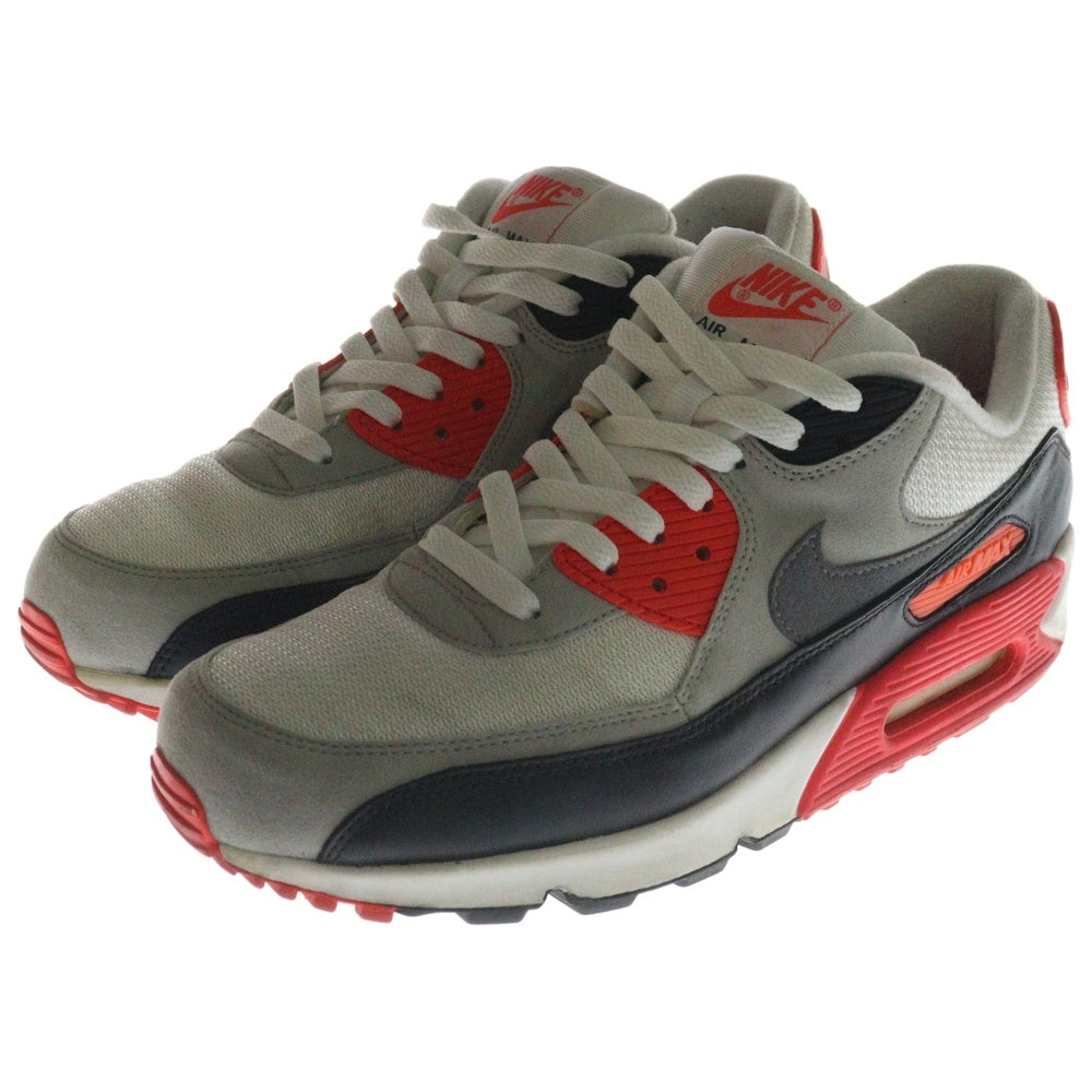 NIKE(ナイキ) AIRMAX90 OG INFRARED エアマックス90 インフラレッド ローカットスニーカー ホワイト/レッド US10/28.0cm 725233-106