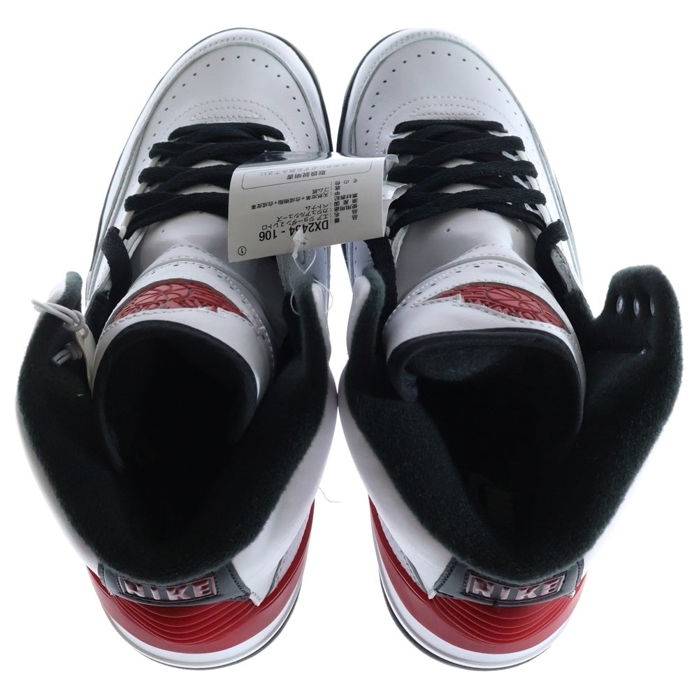 NIKE(ナイキ) AIR JORDAN 2 OG CHICAGO 2022 エアジョーダン2 OG シカゴ ハイカットスニーカー ホワイト/レッド US10/28.0cm DX2454-106
