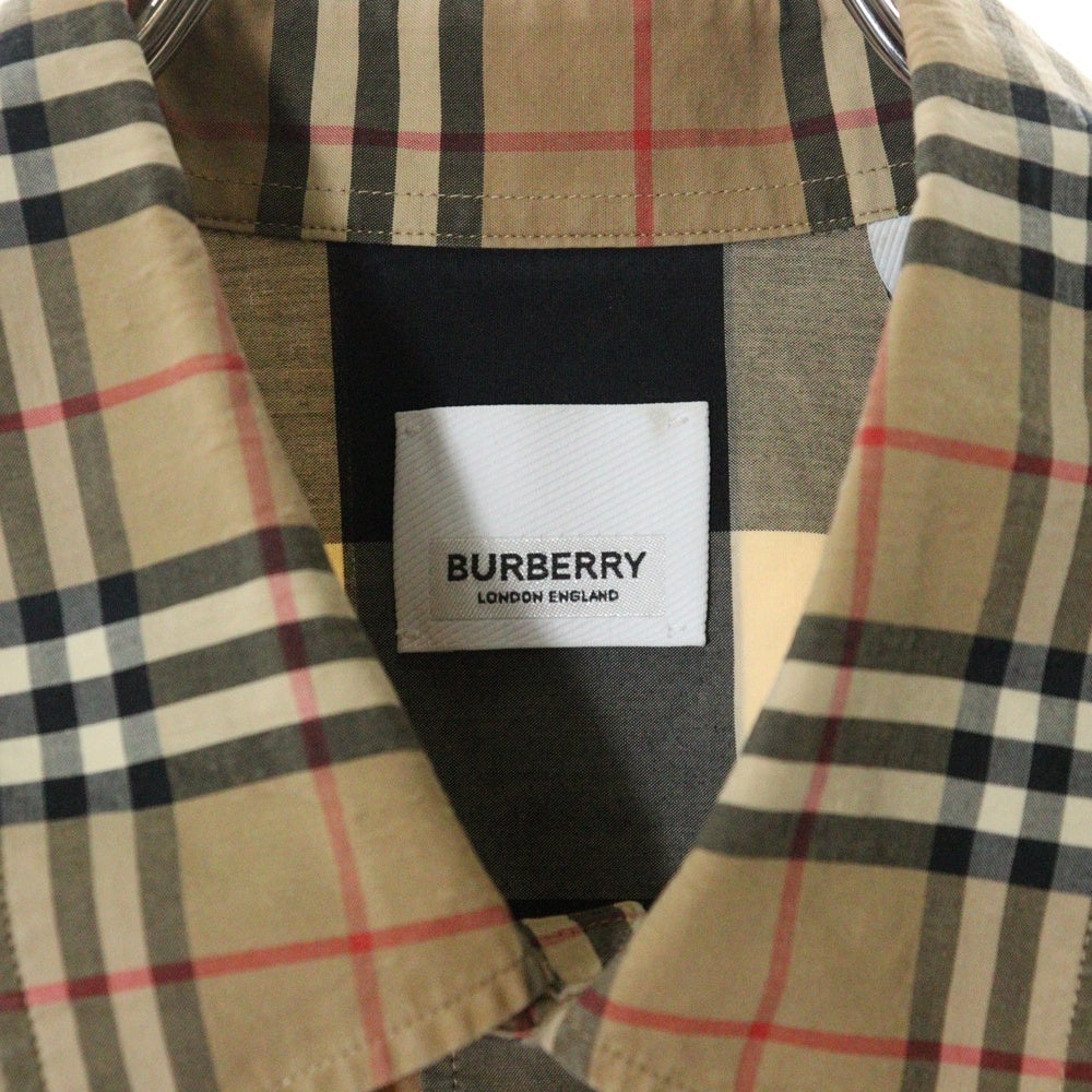 BURBERRY(バーバリー) 20AW パッチワーク クレイジーパターン ノバチェック 長袖シャツ ベージュ 8032268
