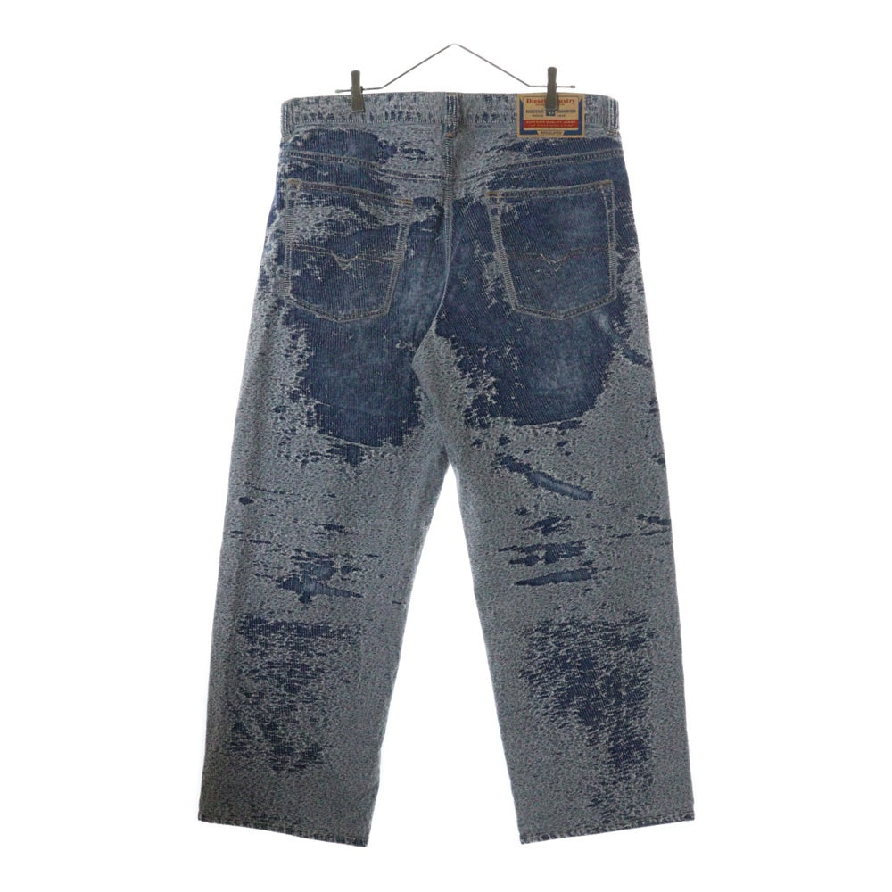 DIESEL(ディーゼル) 25SS 2001 D-MACRO-S2 ジャガード デニムパンツ インディゴ A17214