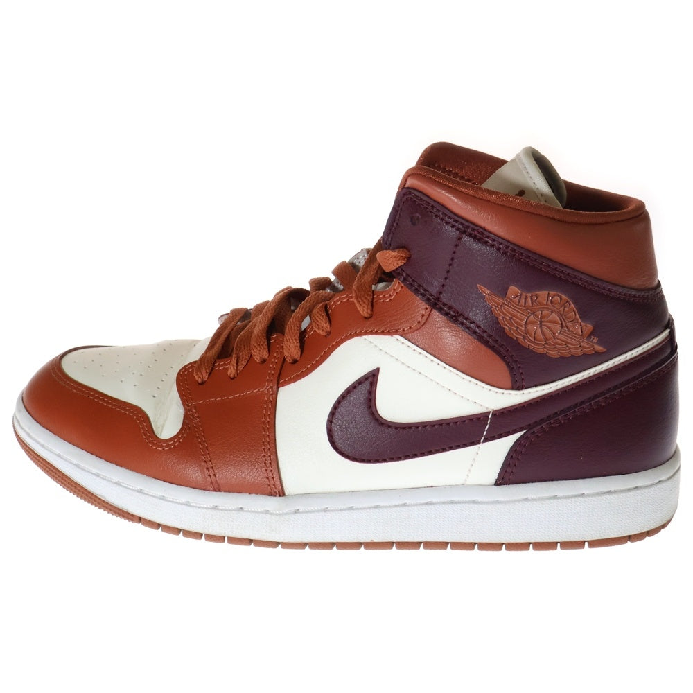 NIKE(ナイキ) WMNS Air Jordan 1 Mid エアジョーダン ミッド スニーカー オレンジ/ホワイト US12/29.0cm BQ6472-200