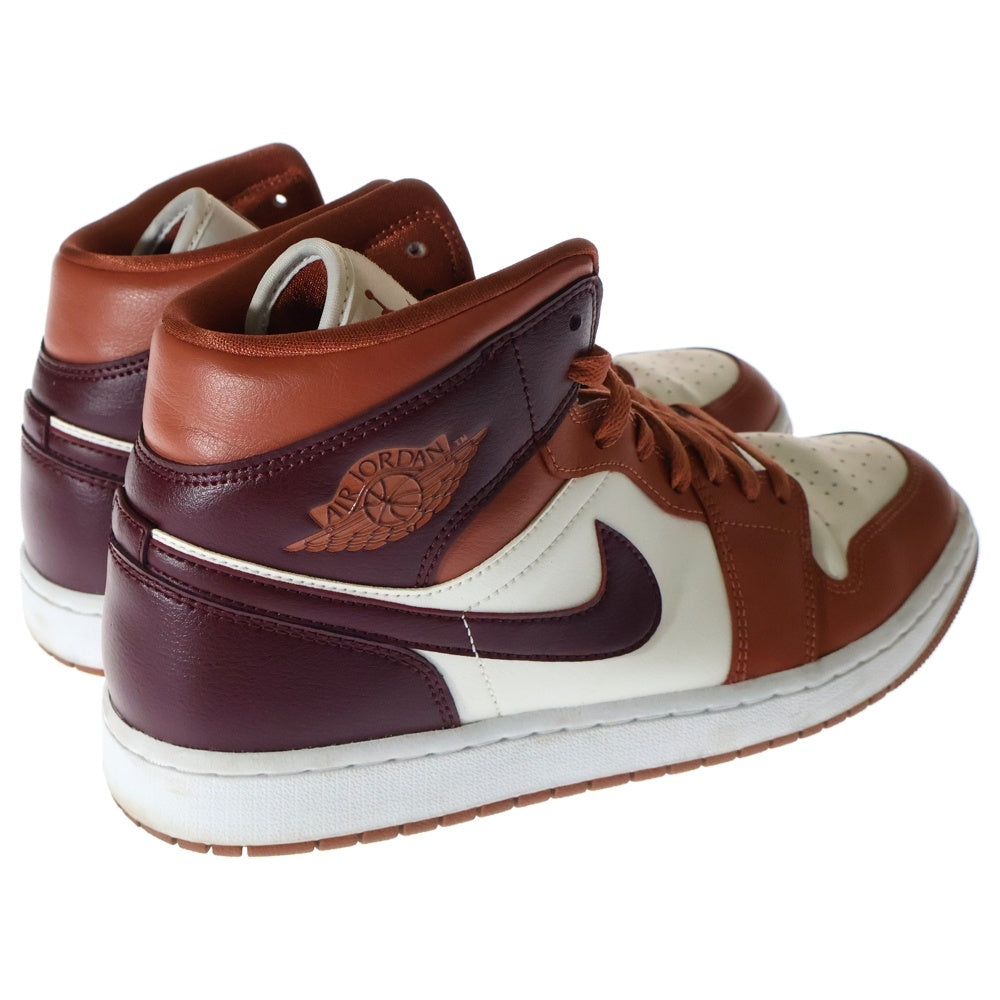 NIKE(ナイキ) WMNS Air Jordan 1 Mid エアジョーダン ミッド スニーカー オレンジ/ホワイト US12/29.0cm BQ6472-200