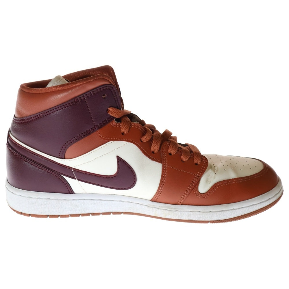 NIKE(ナイキ) WMNS Air Jordan 1 Mid エアジョーダン ミッド スニーカー オレンジ/ホワイト US12/29.0cm BQ6472-200