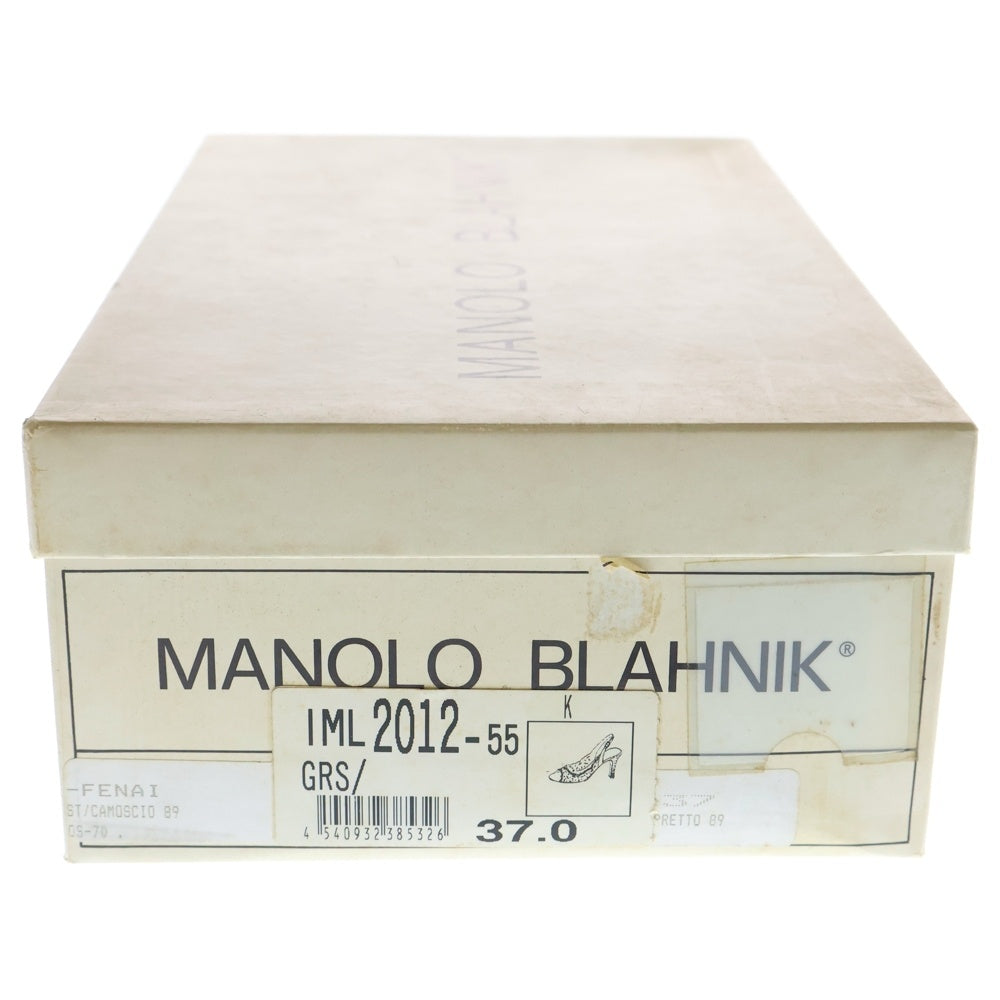 MANOLO BLAHNIK(マノロブラニク) バックストラップ サンダル ヒール レディース ベージュ 37