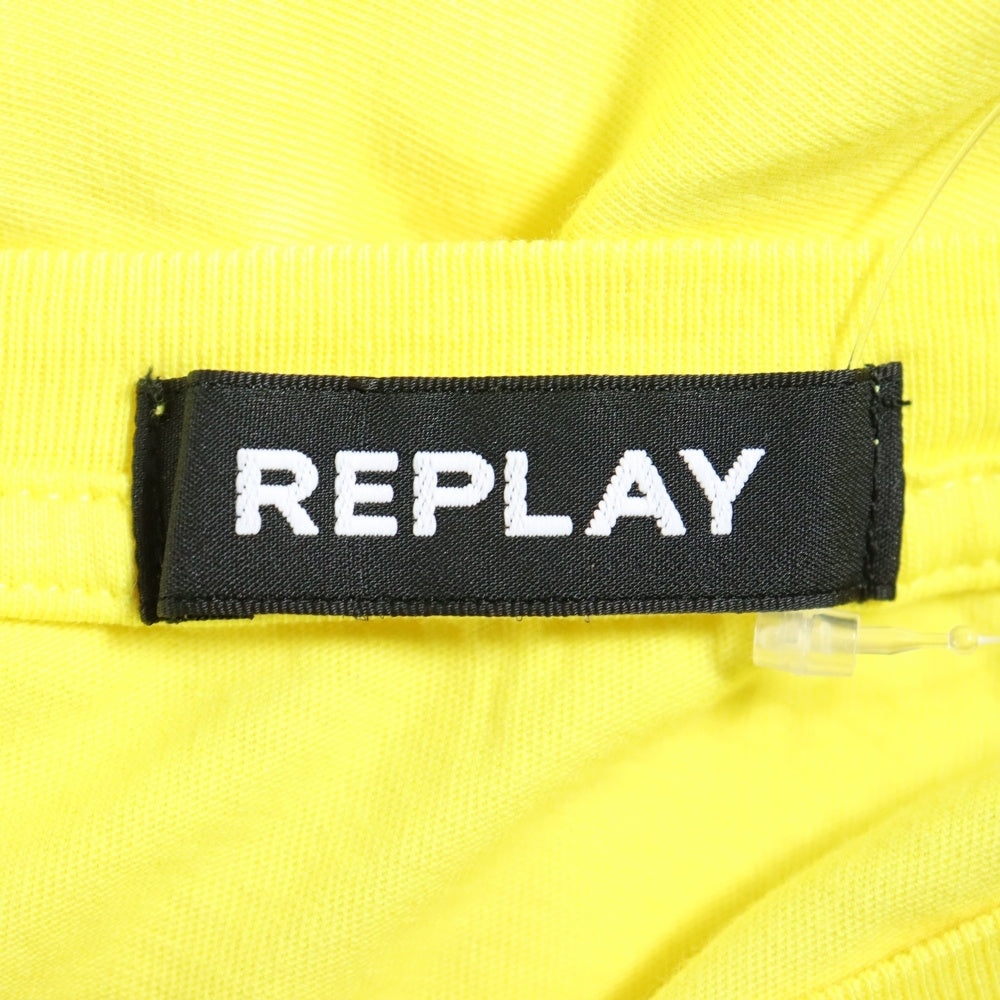 REPLAY(リプレイ) フロントロゴプリント 半袖Tシャツ イエロー