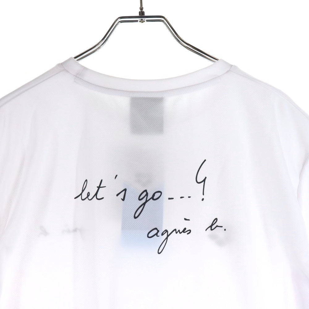 agnes b. homme(アニエスベーオム) ×arena 半袖Tシャツ メッシュ ホワイト
