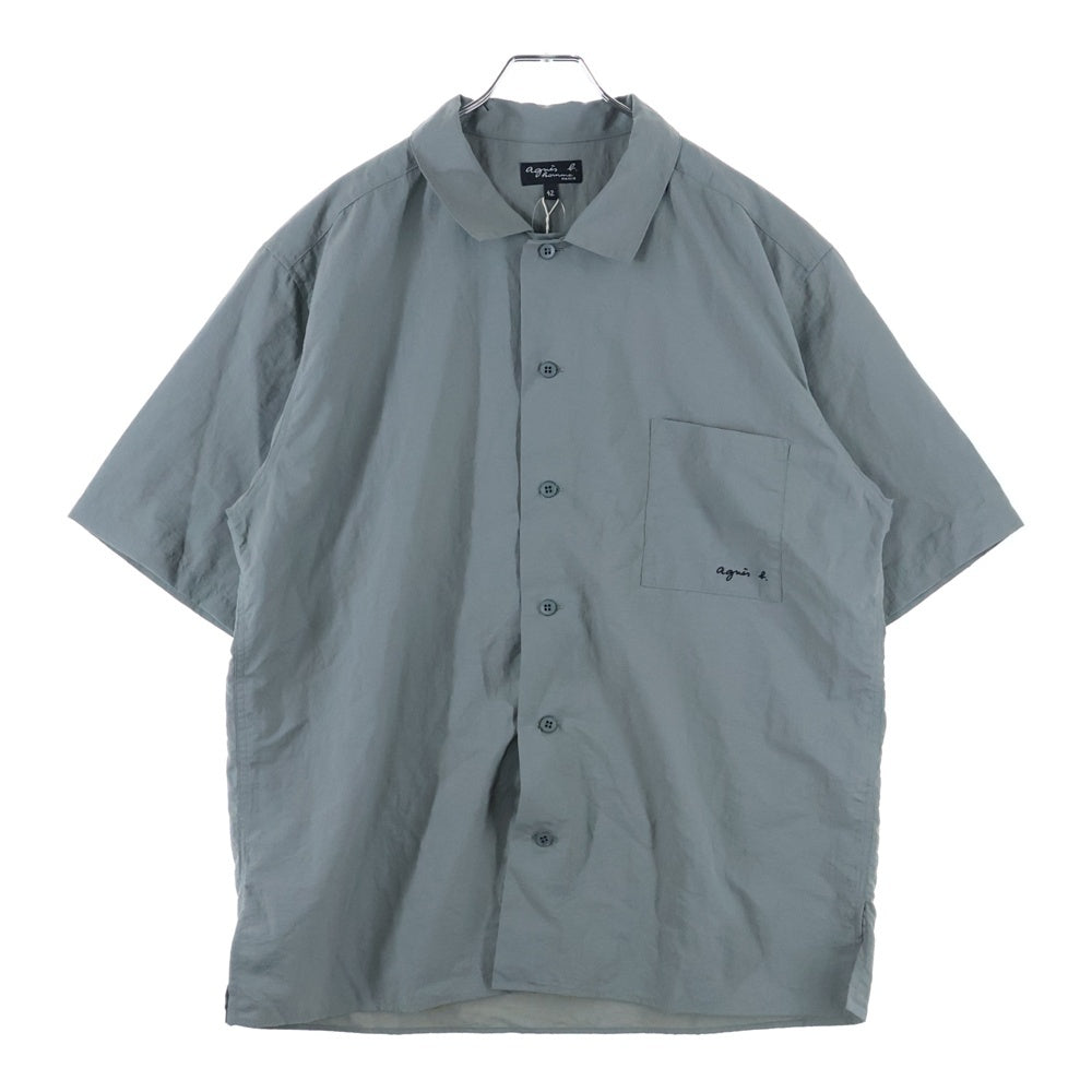 agnes b. homme(アニエスベーオム) CHEMISE MAGNUM 半袖シャツ ナイロン グレー W796-UBT2