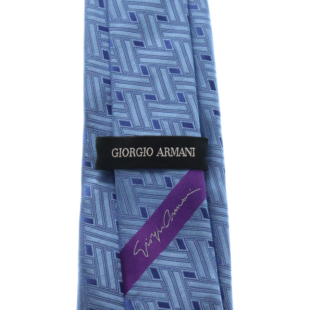 GIORGIO ARMANI(ジョルジオアルマーニ) チェック柄 ブルー ネクタイ