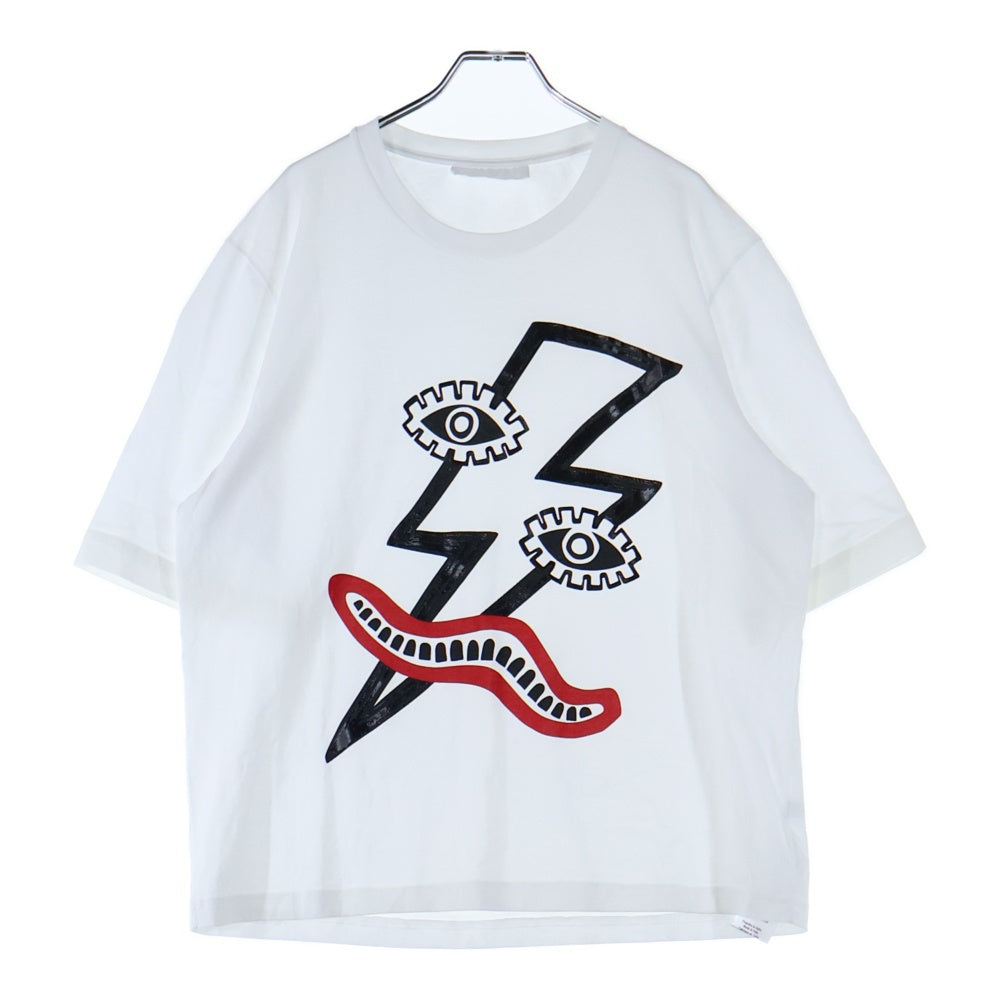 Neil Barrett(ニール バレット) SURREALIST BOLT LOOSE FIT 半袖Tシャツ ホワイト BJT733S N592S 1141