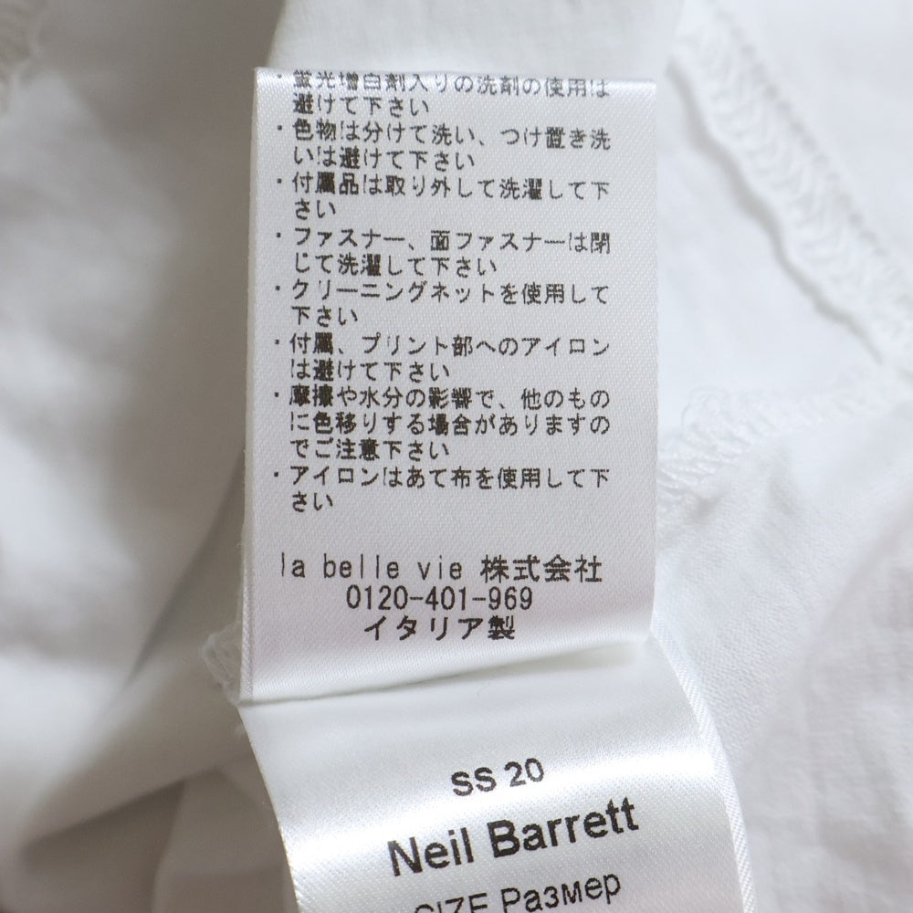 Neil Barrett(ニール バレット) SURREALIST BOLT LOOSE FIT 半袖Tシャツ ホワイト BJT733S N592S 1141