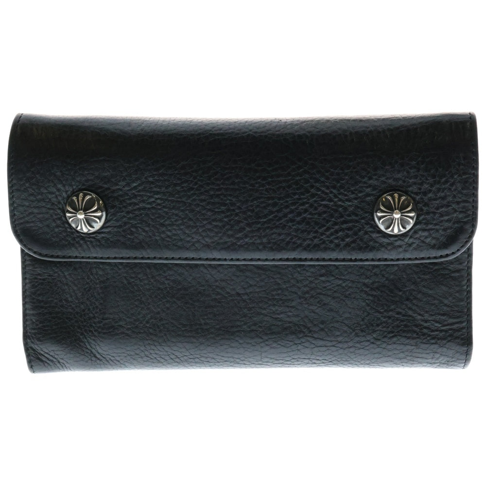 CHROME HEARTS(クロムハーツ) WAVE ウェーブ レザーウォレット 財布 ブラック BCA374