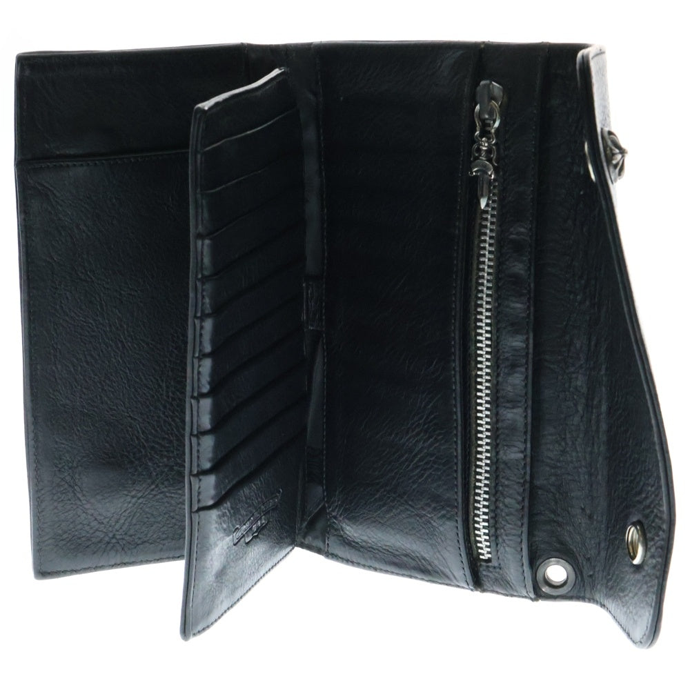 CHROME HEARTS(クロムハーツ) WAVE ウェーブ レザーウォレット 財布 ブラック BCA374