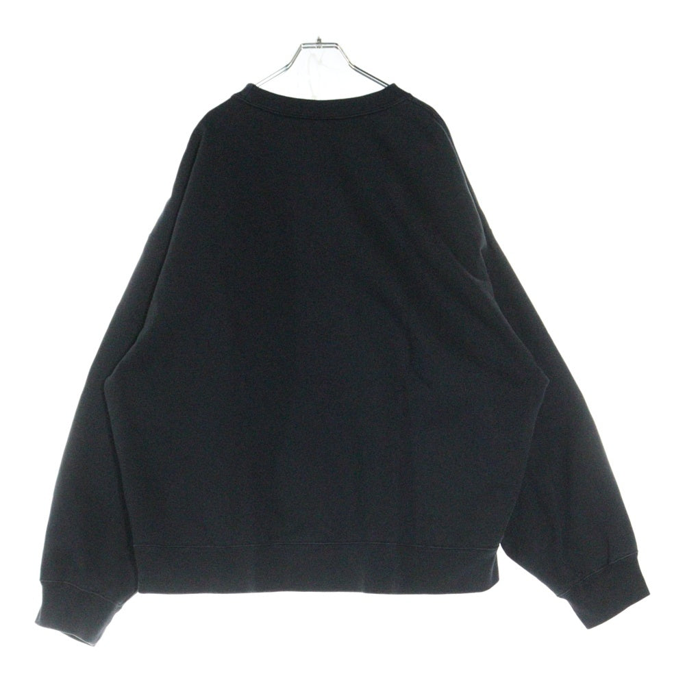 NIKE(ナイキ) ×STUSSY Washed NRG Fleece Crewneck ステューシー ウォッシュ加工 ロゴ刺繍 長袖スウェットトレーナー ブラック DO5310-010