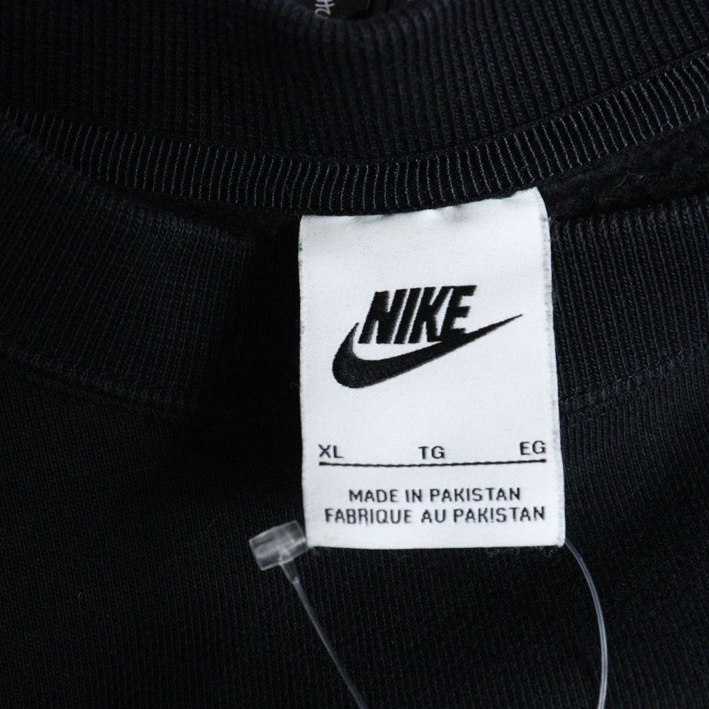 NIKE(ナイキ) ×STUSSY Washed NRG Fleece Crewneck ステューシー ウォッシュ加工 ロゴ刺繍 長袖スウェットトレーナー ブラック DO5310-010
