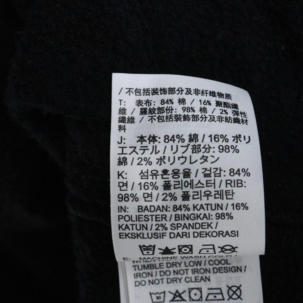 NIKE(ナイキ) ×STUSSY Washed NRG Fleece Crewneck ステューシー ウォッシュ加工 ロゴ刺繍 長袖スウェットトレーナー ブラック DO5310-010