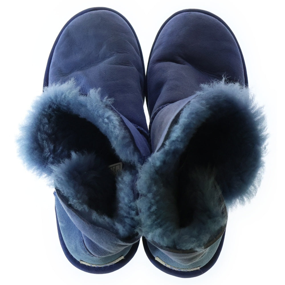 UGG(アグ) ボタン ショート ムートンブーツ ブルー US7/24.0cm 3352