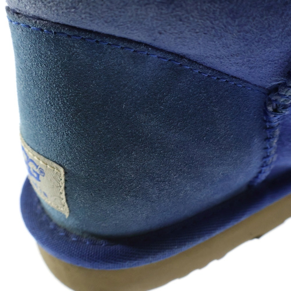 UGG(アグ) ボタン ショート ムートンブーツ ブルー US7/24.0cm 3352