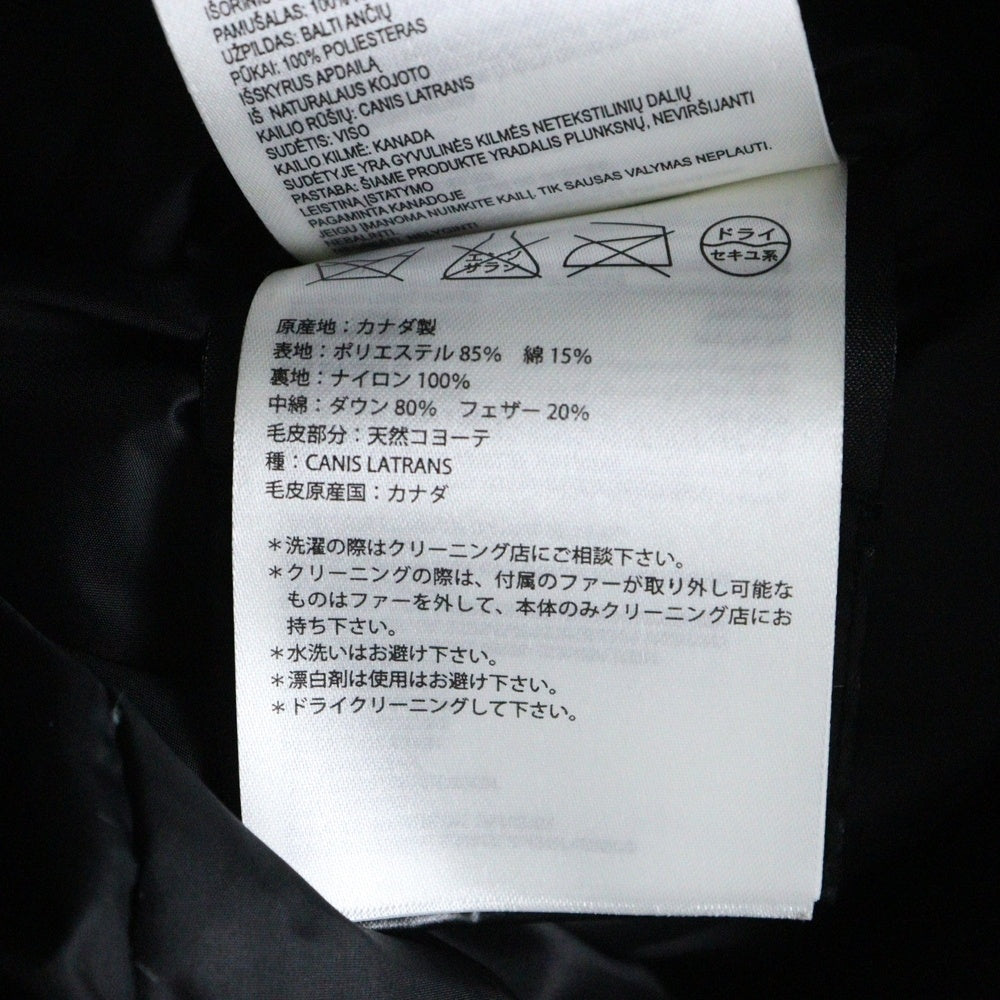 CANADA GOOSE(カナダグース) JASPER PARKA ジャスパー ダブルジップアップ ダウンジャケット ブラック 3438JM R