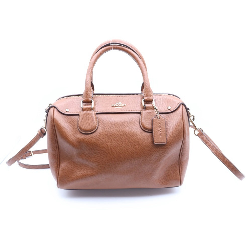 COACH(コーチ) MINI BENNETT SATCHEL ミニベネット サッチェル 2WAYレザーハンドバッグ ショルダー ブラウン F36624