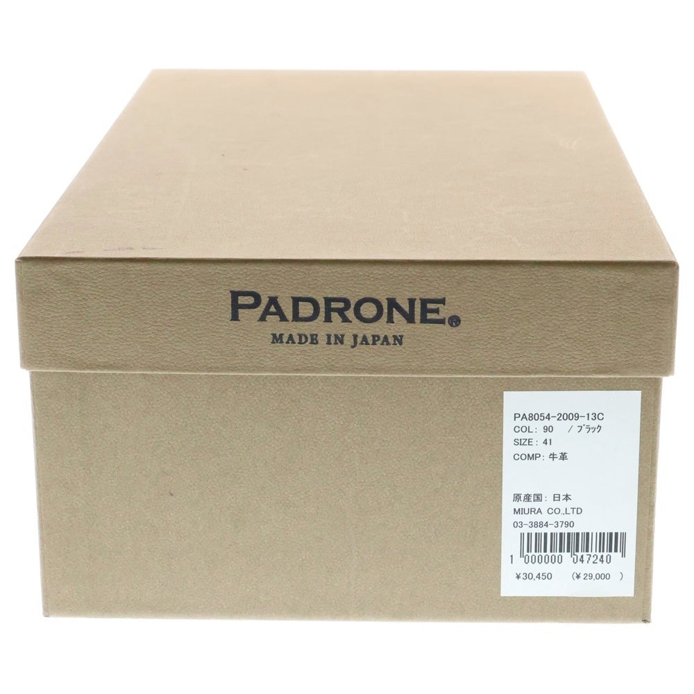 PADRONE(パドローネ) CLASSIC DERBY 5HOLE SHOES クラシック ダービー 5ホール ドレスシューズ ブラック
