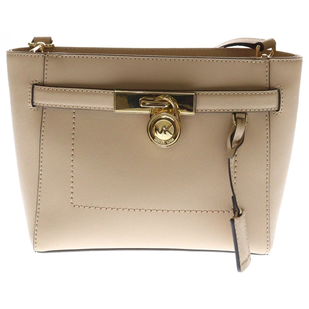 MICHAEL KORS(マイケルコース) HAMILTON ハミルトン トラベラー ミディアム トップジップ メッセンジャー ショルダーバッグ ベージュ 35F7GHXM2L
