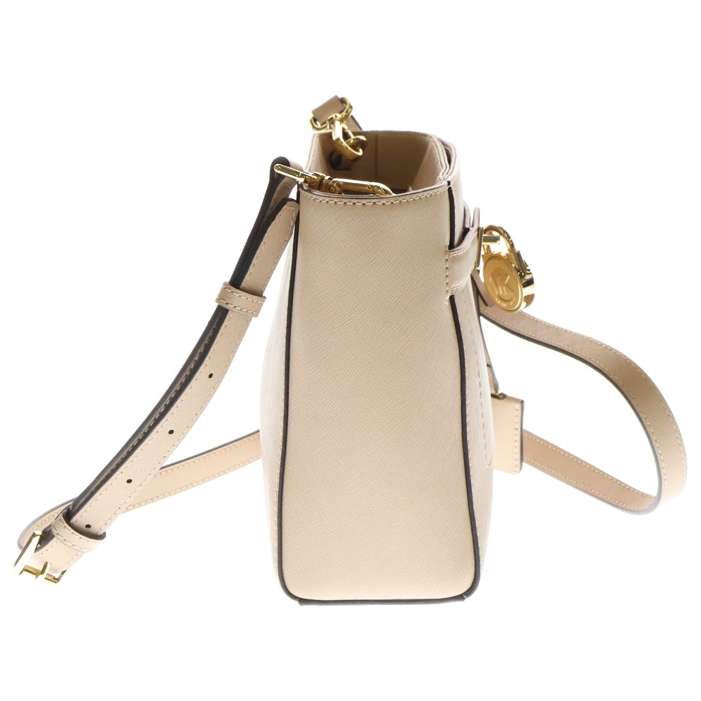 MICHAEL KORS(マイケルコース) HAMILTON ハミルトン トラベラー ミディアム トップジップ メッセンジャー ショルダーバッグ ベージュ 35F7GHXM2L
