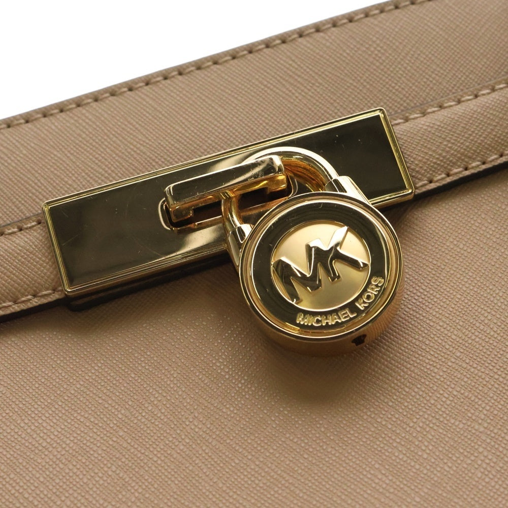 MICHAEL KORS(マイケルコース) HAMILTON ハミルトン トラベラー ミディアム トップジップ メッセンジャー ショルダーバッグ ベージュ 35F7GHXM2L