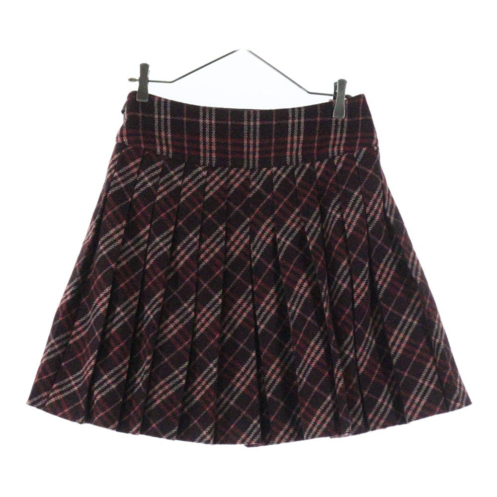 BURBERRY BLUE LABEL(バーバリーブルーレーベル) チェック柄 スカート バーガンディ
